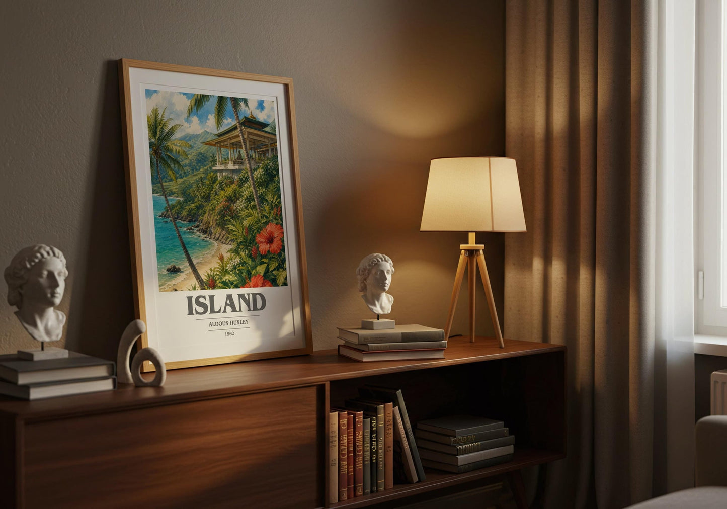 Island Book Cover Poster by Aldous Huxley
