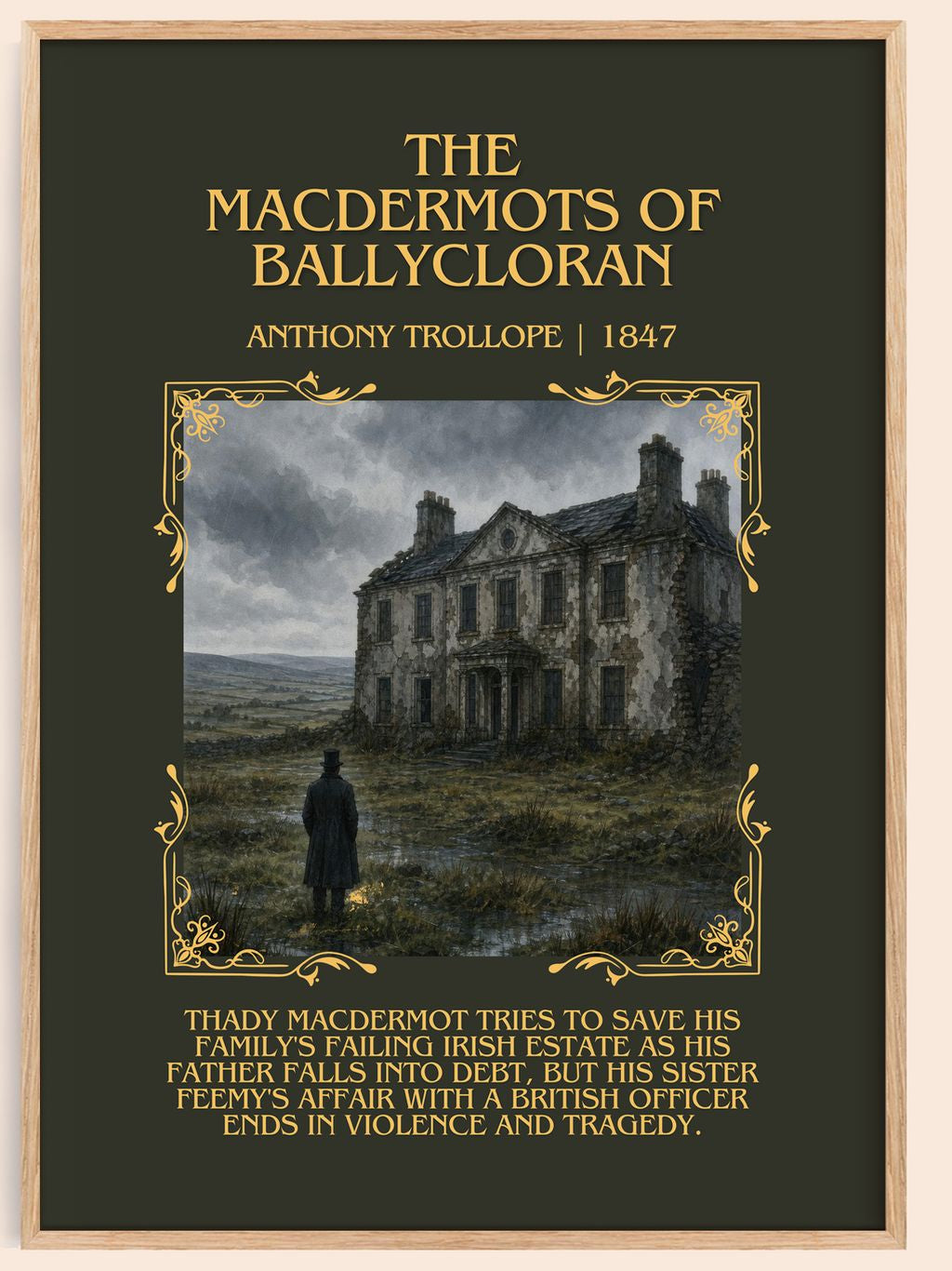 Macdermots Of Ballycloran Minimalist Book Poster by Anthony Trollope – book poster