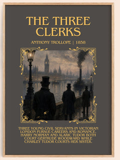 The Three Clerks Minimalist Book Poster by Anthony Trollope – image 1