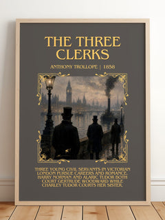 The Three Clerks Minimalist Book Poster by Anthony Trollope – image 2