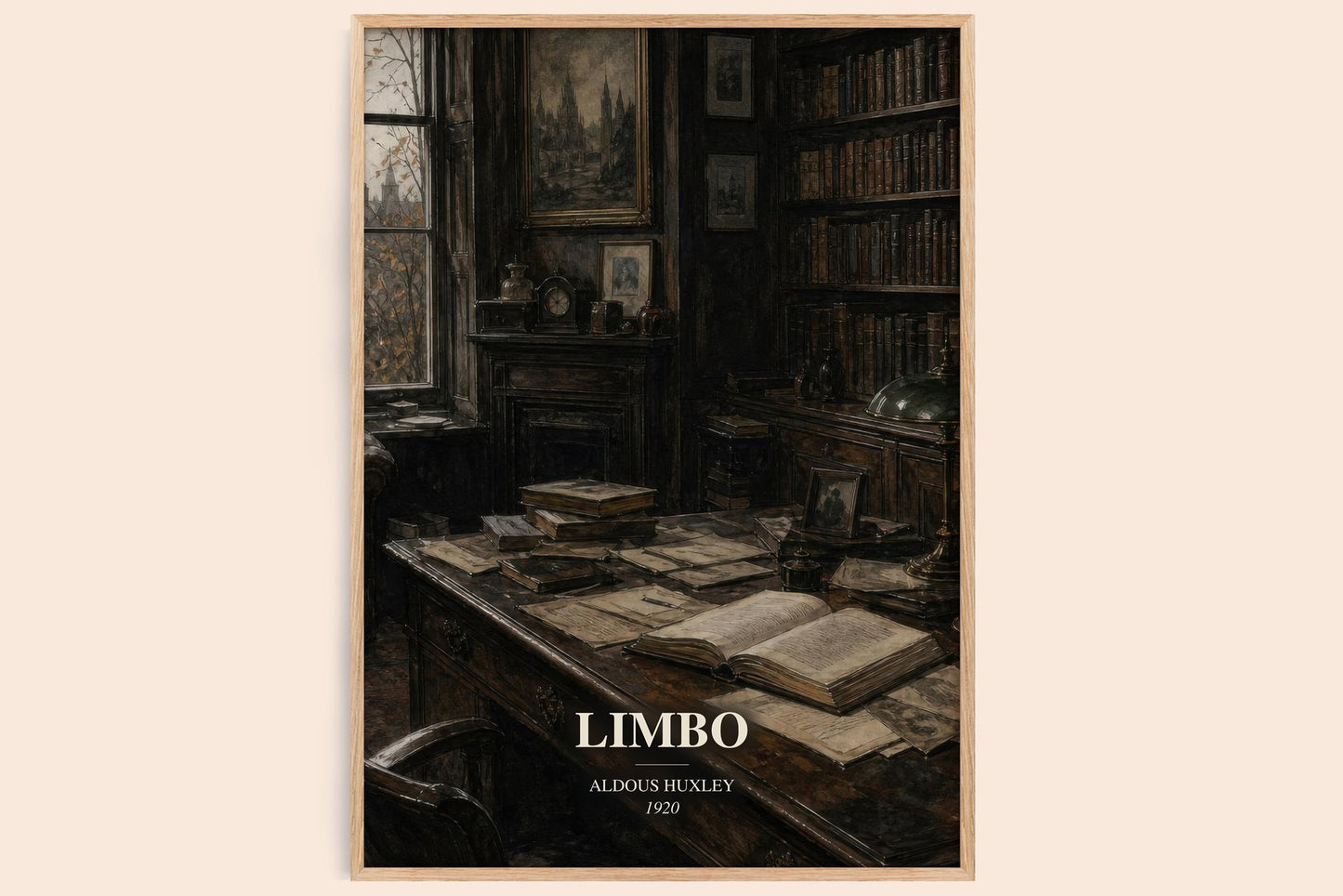 Limbo watercolour book poster by Aldous Huxley – framed literary art print