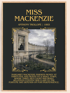 Miss Mackenzie Minimalist Book Poster by Anthony Trollope – image 1