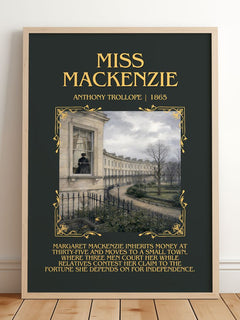 Miss Mackenzie Minimalist Book Poster by Anthony Trollope – image 2