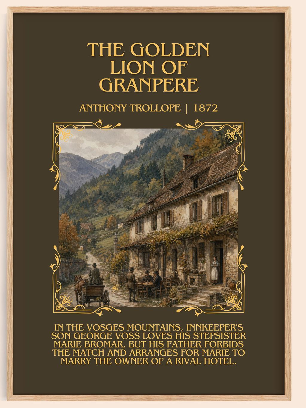 The Golden Lion Of Granpere Minimalist Book Poster by Anthony Trollope – book poster