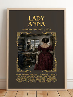 Lady Anna Minimalist Book Poster by Anthony Trollope – image 2