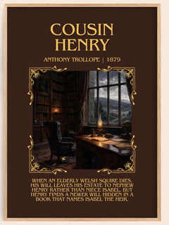 Cousin Henry Minimalist Book Poster by Anthony Trollope – image 1