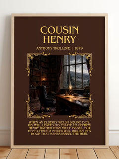 Cousin Henry Minimalist Book Poster by Anthony Trollope – image 2