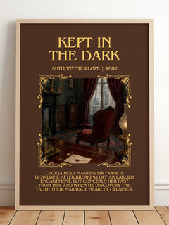 Kept In The Dark Minimalist Book Poster by Anthony Trollope – image 2