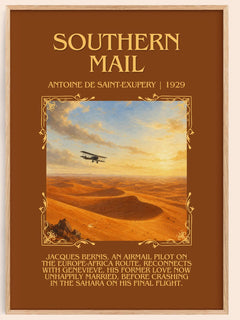 Southern Mail Minimalist Book Poster by Antoine De Saint-Exupery – image 1