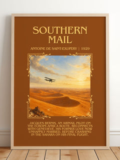Southern Mail Minimalist Book Poster by Antoine De Saint-Exupery – image 2