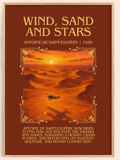 Wind, Sand And Stars Minimalist Book Poster by A. Saint-Exupery – image 1