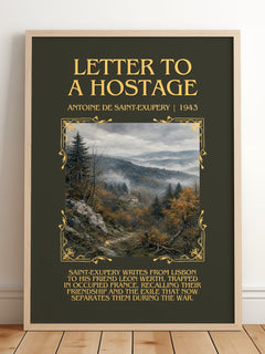 Letter To A Hostage Minimalist Book Poster by Antoine De Saint-Exupery – image 2