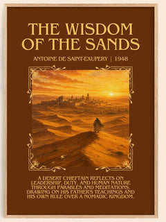 Wisdom Of The Sands Minimalist Book Poster by Antoine De Saint-Exupery – image 1