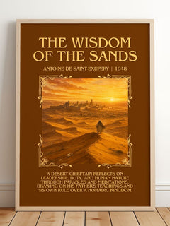 Wisdom Of The Sands Minimalist Book Poster by Antoine De Saint-Exupery – image 2