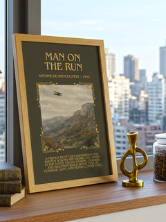 Man On The Run Minimalist Book Poster by Antoine De Saint-Exupery – image 3
