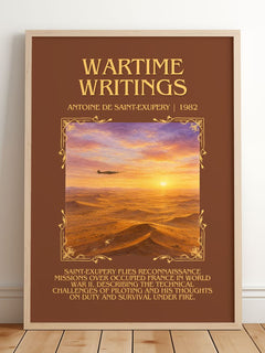 Wartime Writings Minimalist Book Poster by Antoine De Saint-Exupery – image 2