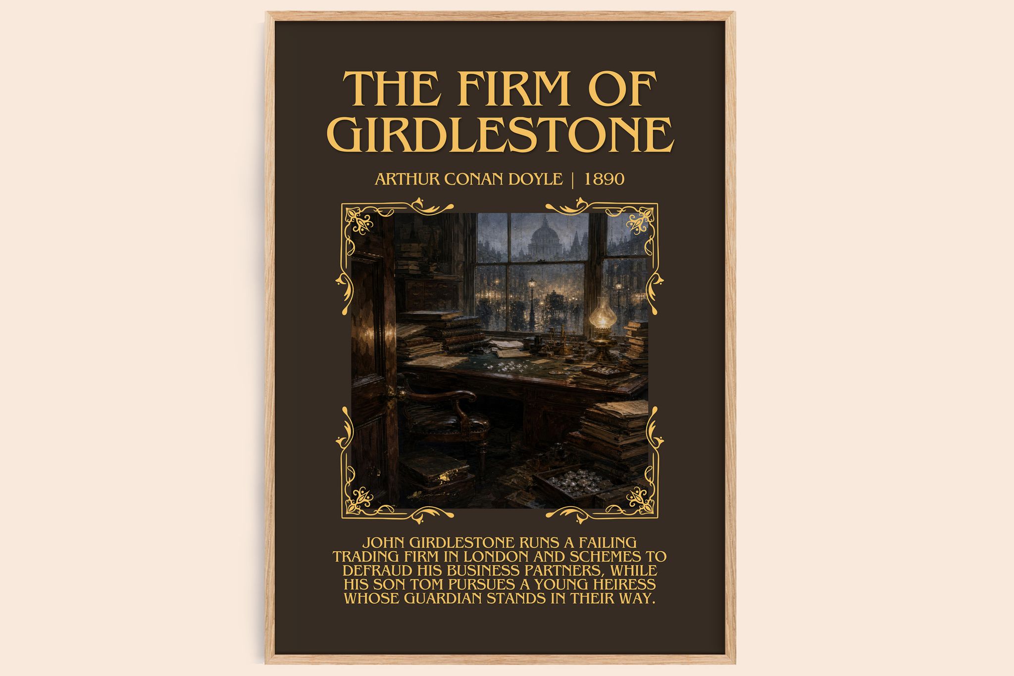 The Firm Of Girdlestone Minimalist Book Poster by Arthur Conan Doyle