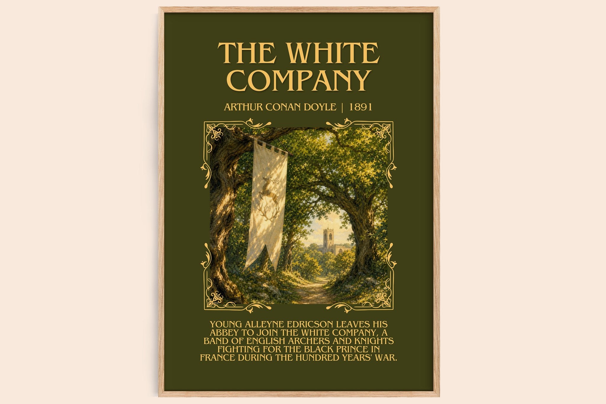 The White Company Minimalist Book Poster by Arthur Conan Doyle