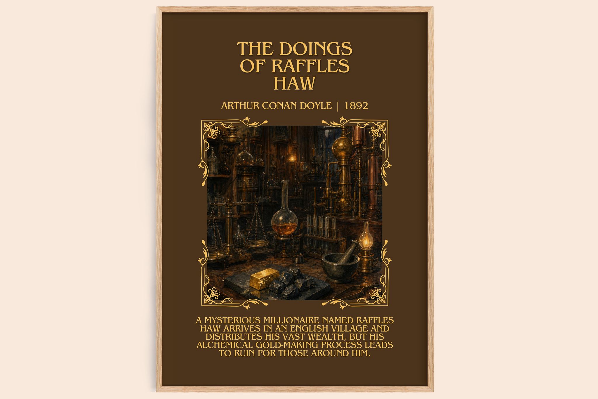 The Doings Of Raffles Haw Minimalist Book Poster by Arthur Conan Doyle