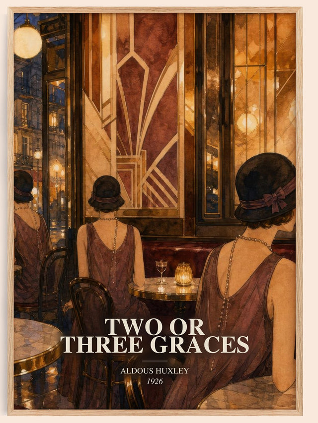 Two Or Three Graces Book Watercolour Illustration by Aldous Huxley
