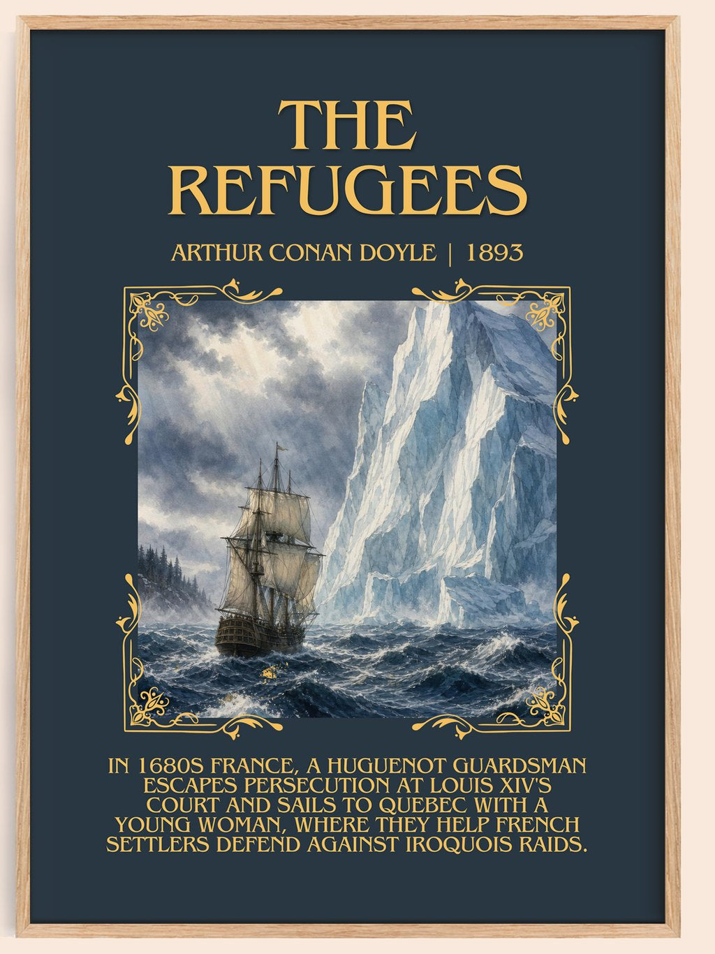 The Refugees Minimalist Book Poster by Arthur Conan Doyle – book poster