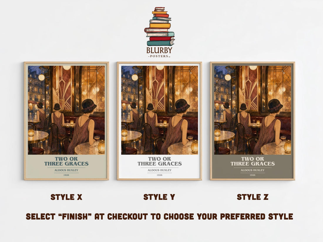 Two Or Three Graces Book Cover Poster by Aldous Huxley (mockup)