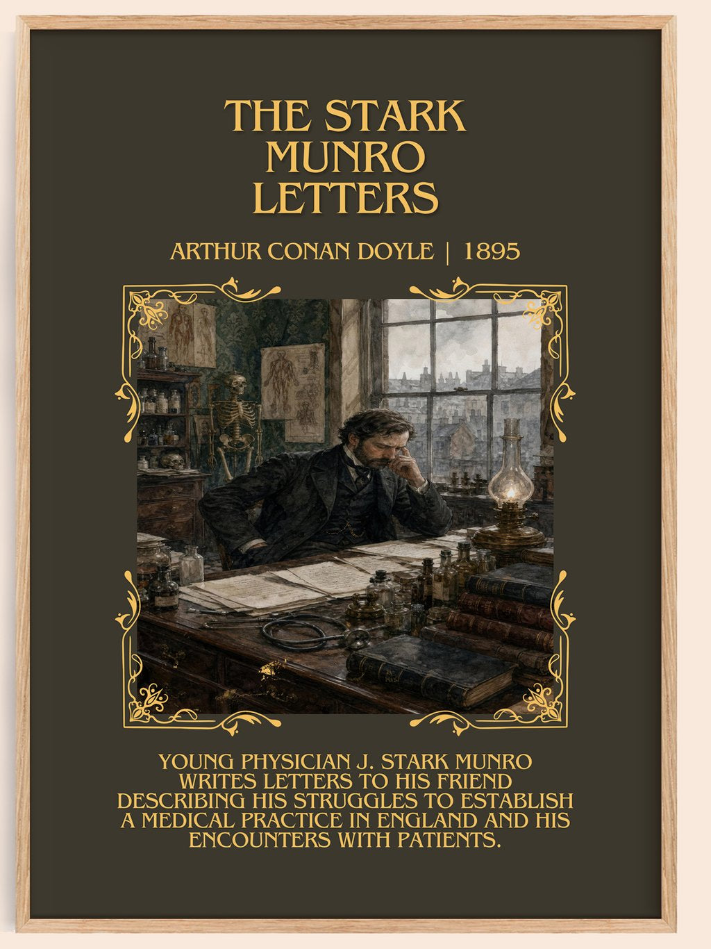 The Stark Munro Letters Minimalist Book Poster by Arthur Conan Doyle – book poster