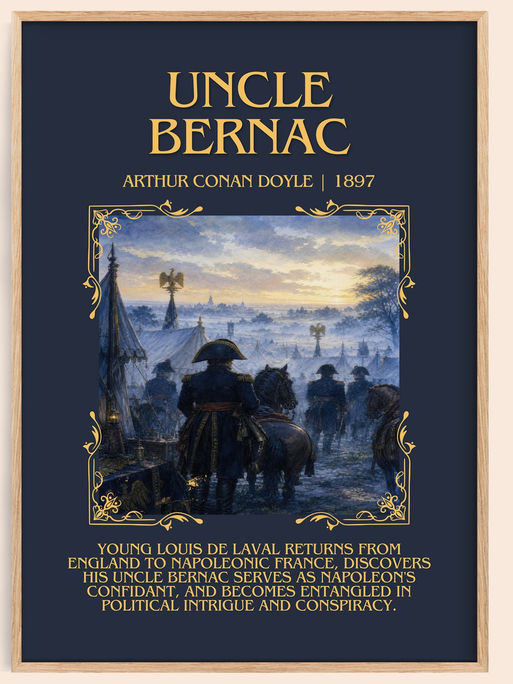 Uncle Bernac Minimalist Book Poster by Arthur Conan Doyle – book poster
