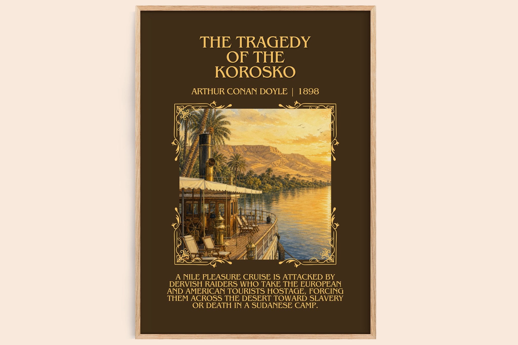Tragedy Of The Korosko Minimalist Book Poster by Arthur Conan Doyle