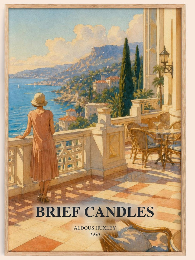 Brief Candles Book Watercolour Illustration by Aldous Huxley