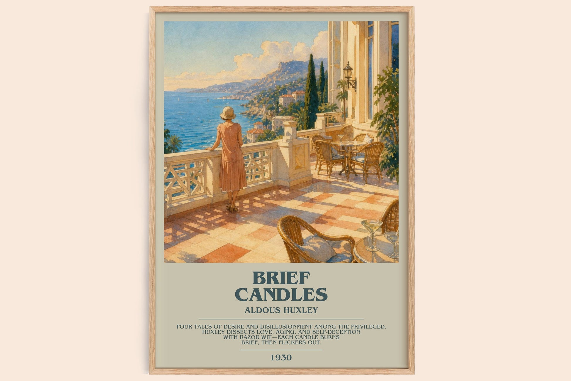Brief Candles Bookish Wall Art by Aldous Huxley