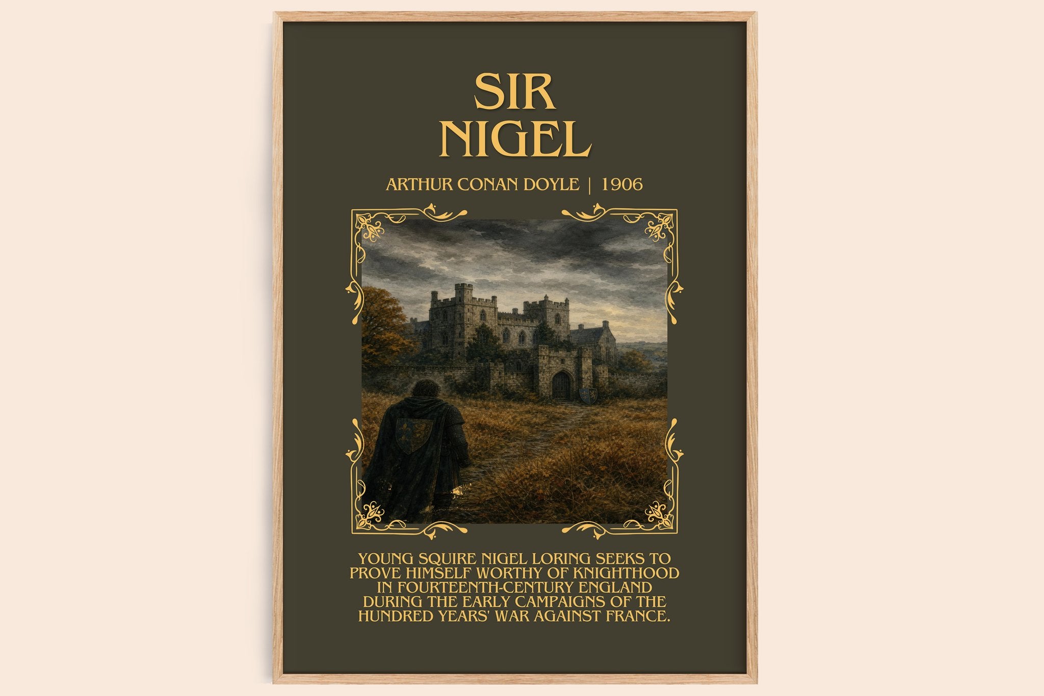 Sir Nigel Minimalist Book Poster by Arthur Conan Doyle