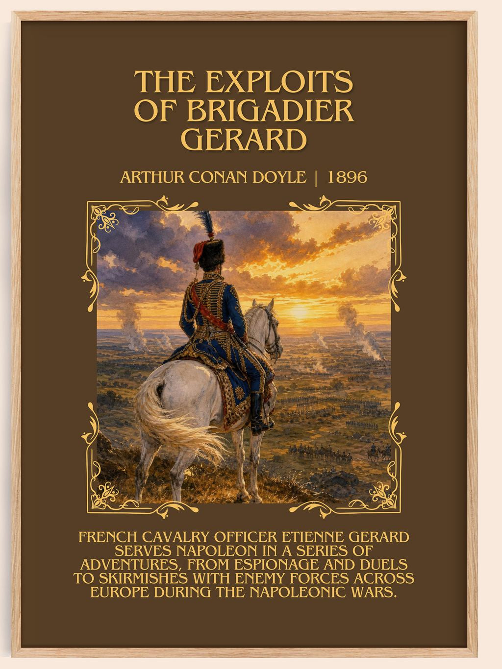 Exploits Of Brigadier Gerard Minimalist Book Poster by A. Doyle – book poster
