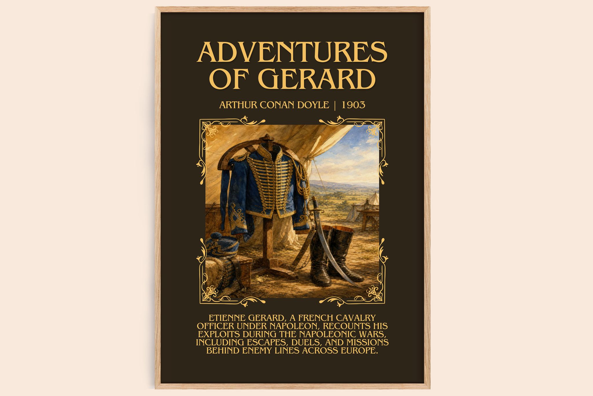 Adventures Of Gerard Minimalist Book Poster by Arthur Conan Doyle