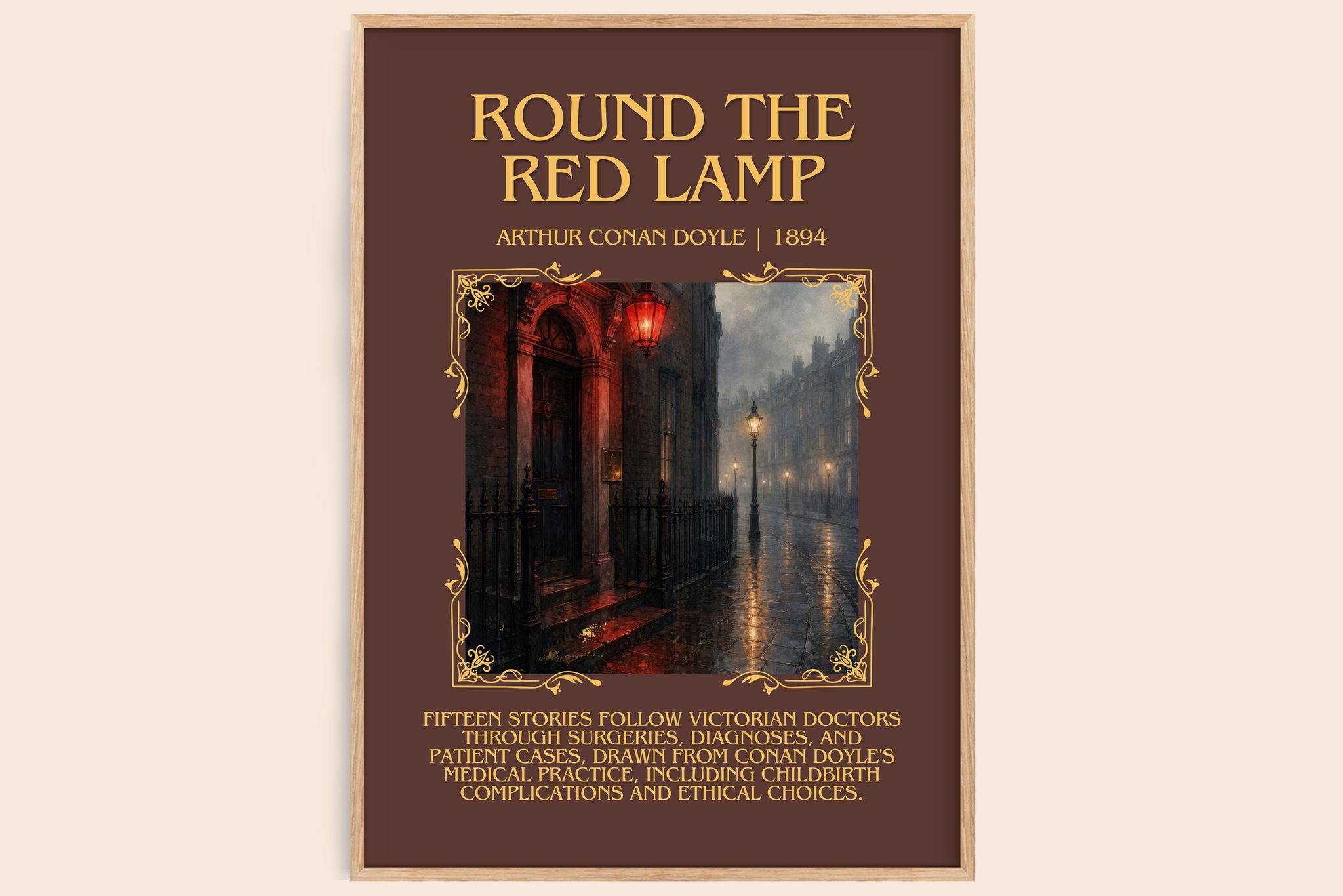 Round The Red Lamp Minimalist Book Poster by Arthur Conan Doyle