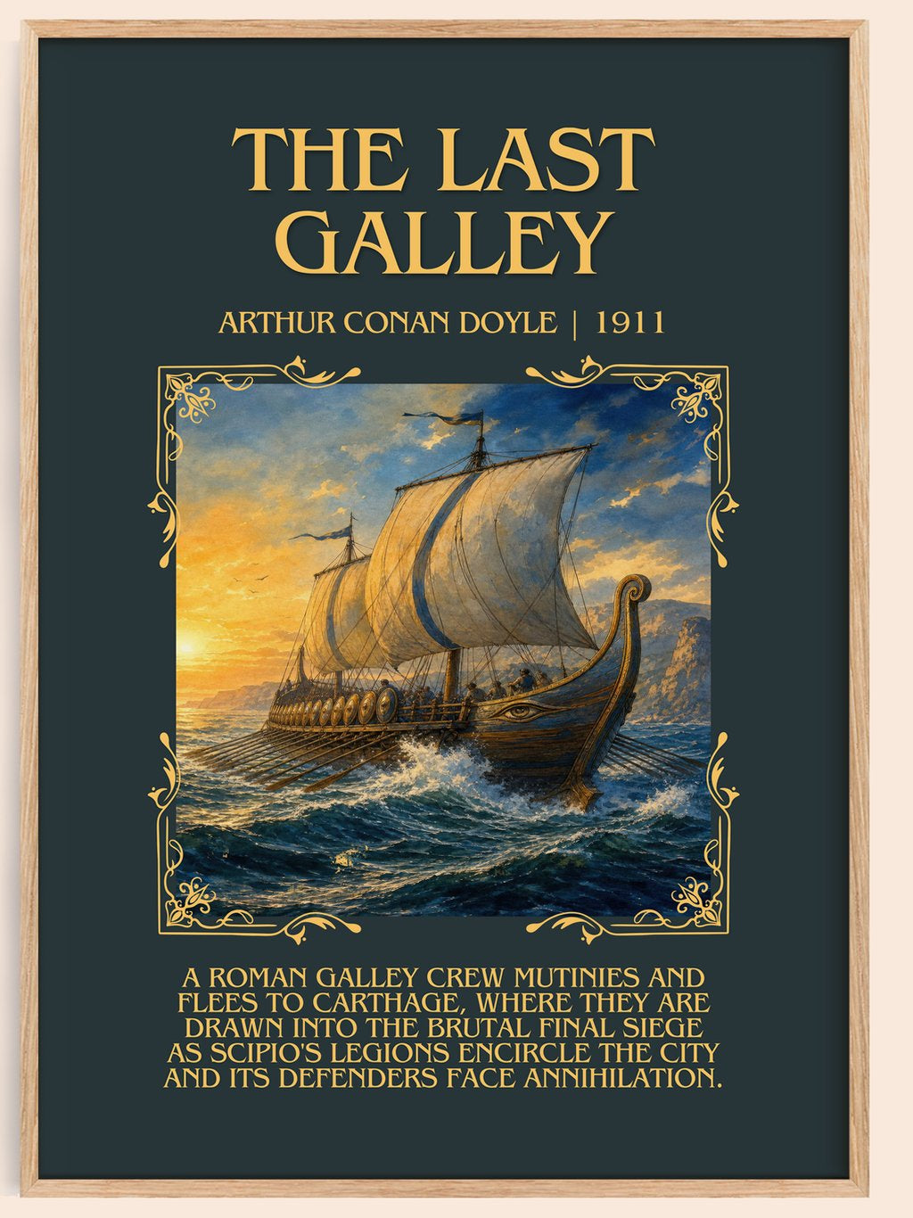 The Last Galley Minimalist Book Poster by Arthur Conan Doyle – book poster