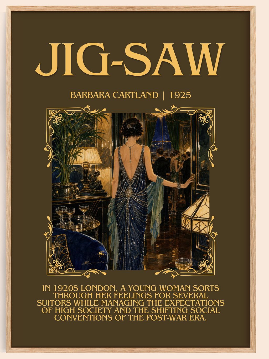 Jig-Saw Minimalist Book Poster by Barbara Cartland – book poster