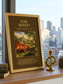 For What? Minimalist Book Poster by Barbara Cartland – image 3