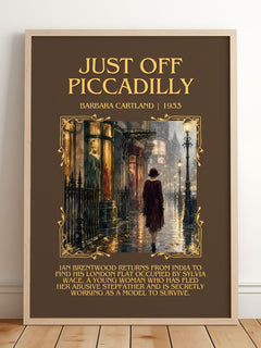Just Off Piccadilly Minimalist Book Poster by Barbara Cartland – image 2