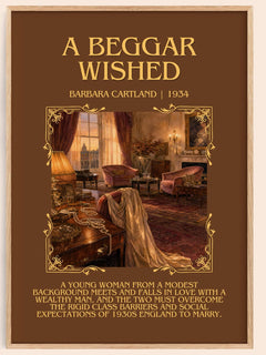 A Beggar Wished Minimalist Book Poster by Barbara Cartland – image 1