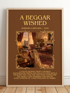 A Beggar Wished Minimalist Book Poster by Barbara Cartland – image 2