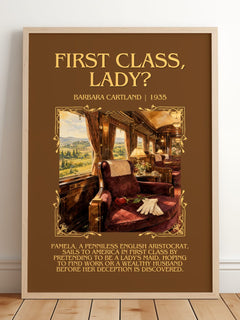 First Class, Lady? Minimalist Book Poster by Barbara Cartland – image 2