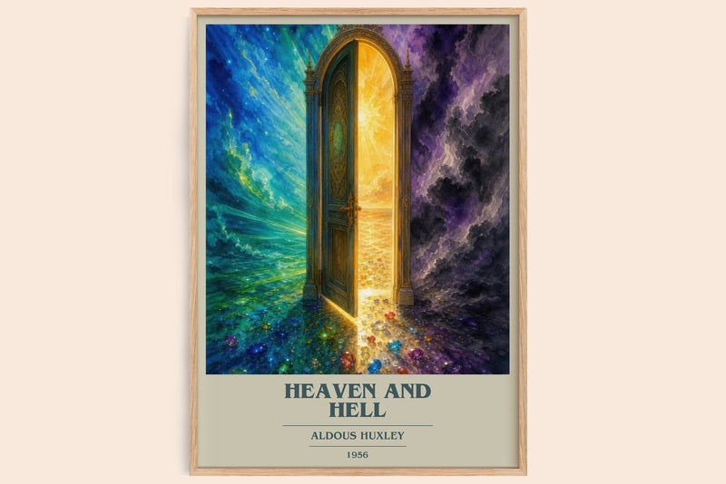 Heaven And Hell Book Cover Poster by Aldous Huxley