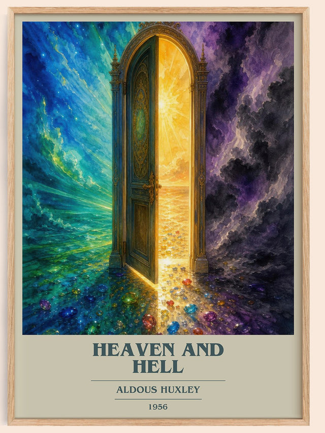 Heaven And Hell Book Cover Poster by Aldous Huxley