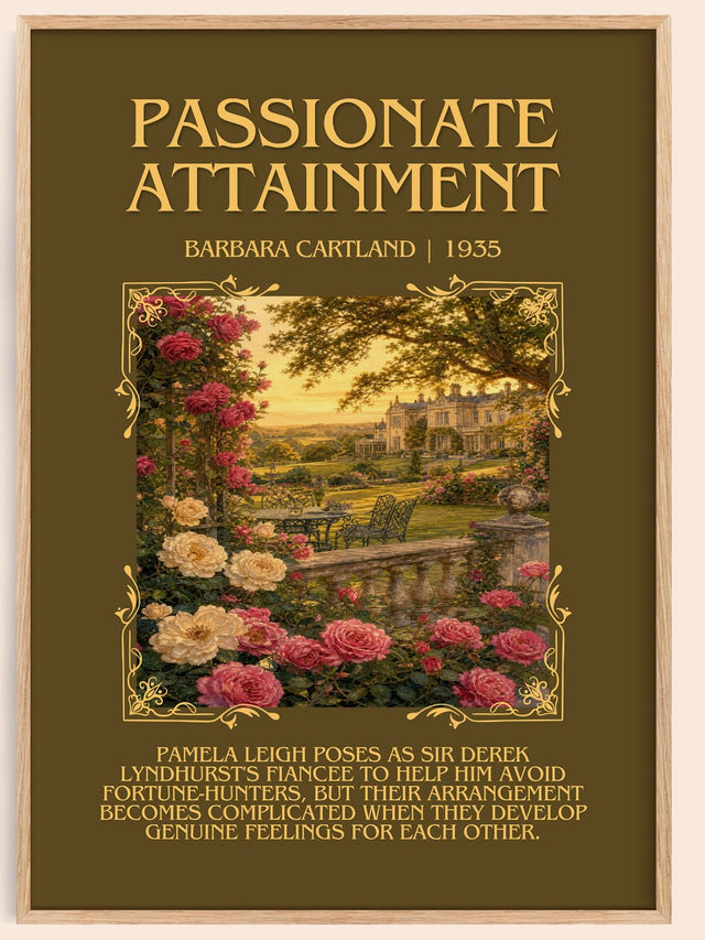 Passionate Attainment Minimalist Book Poster by Barbara Cartland