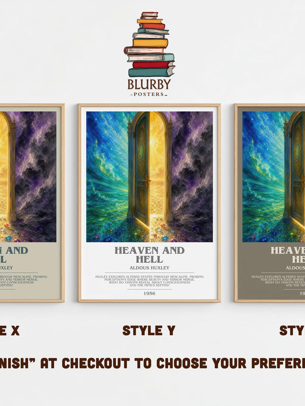 Heaven And Hell Bookish Wall Art by Aldous Huxley