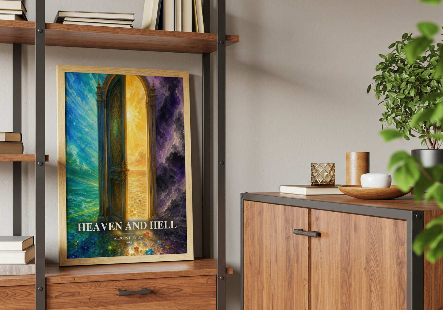 Heaven And Hell book watercolour illustration paper finish options – matte satin gloss