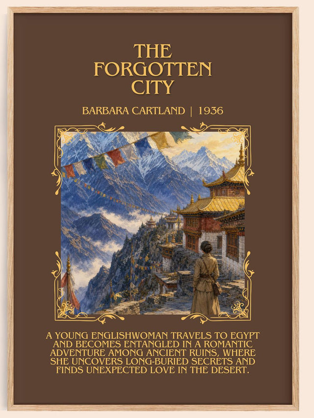 The Forgotten City Minimalist Book Poster by Barbara Cartland