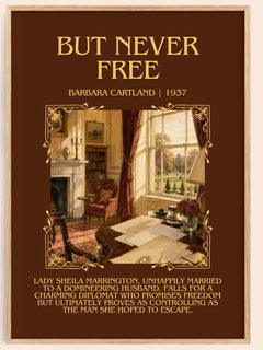 But Never Free Minimalist Book Poster by Barbara Cartland – image 1