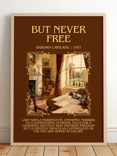 But Never Free Minimalist Book Poster by Barbara Cartland – image 2